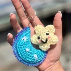 Llavero de luna y estrella