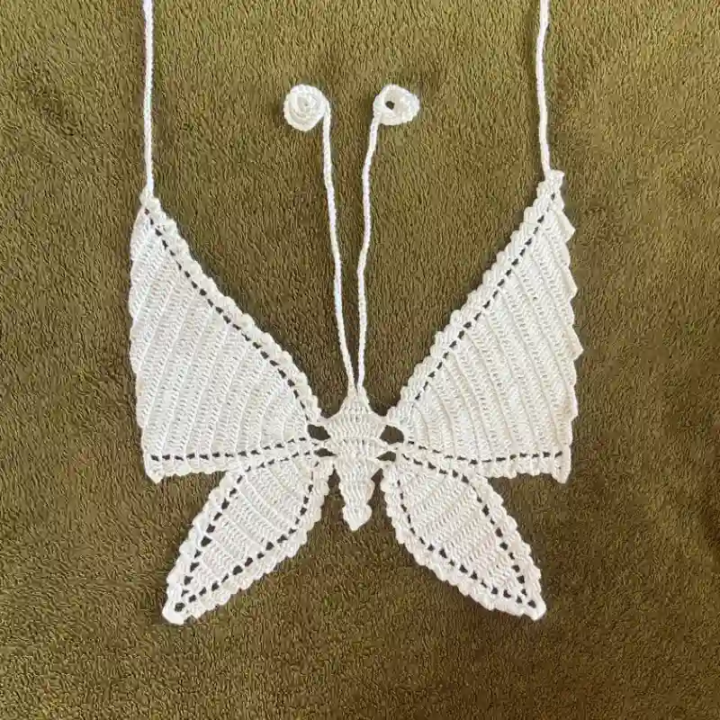 Top mariposa blanco 