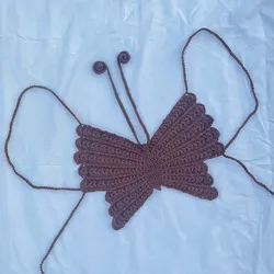 Top mariposa con abanicos 