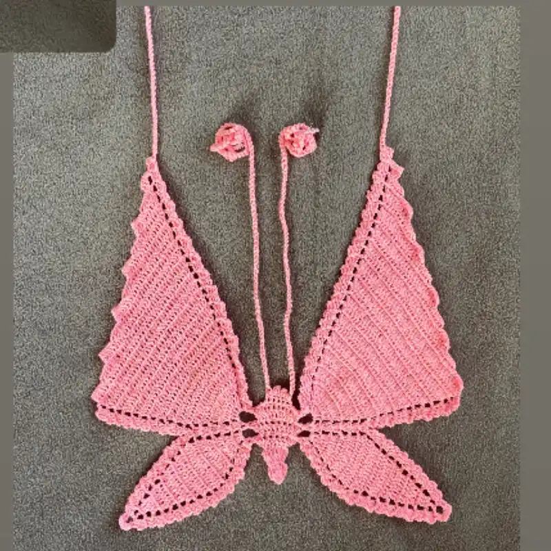 Top mariposa rosado 