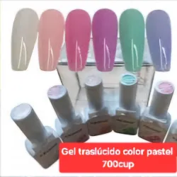 Gel traslúcido colores pasteles 