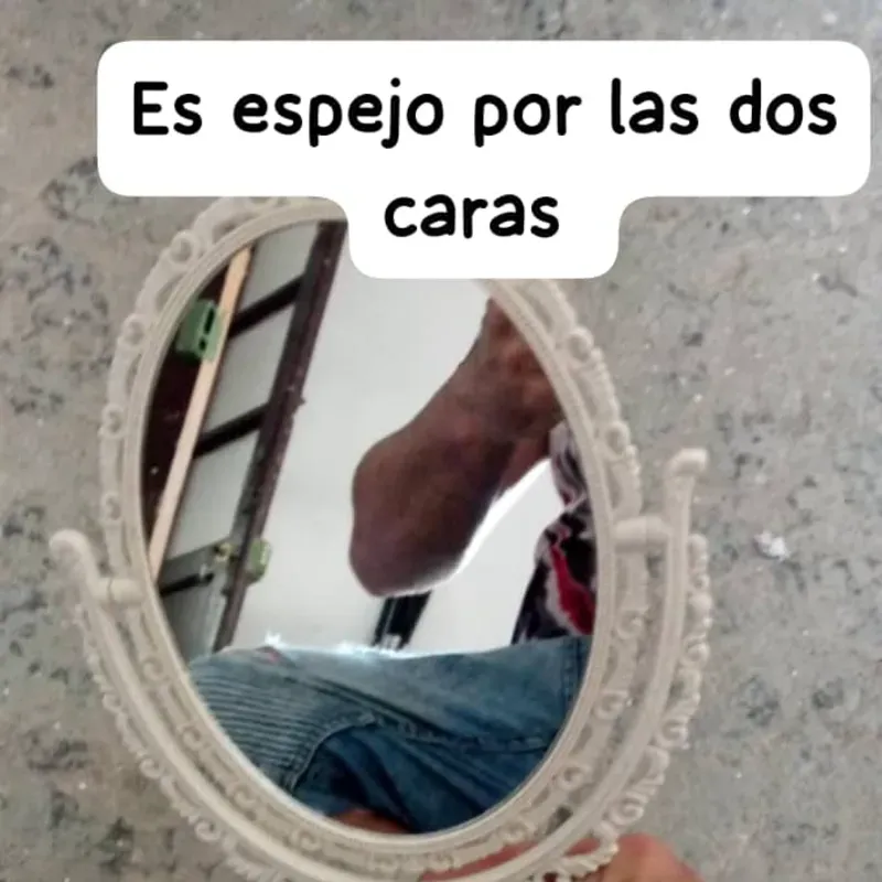 Espejo de mesa doble cara