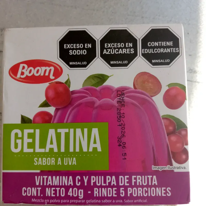 Gelatina de sabor UVA