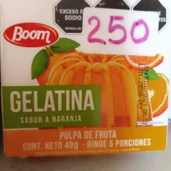 Gelatina de sabores. Uva. Naranja. Mandarina