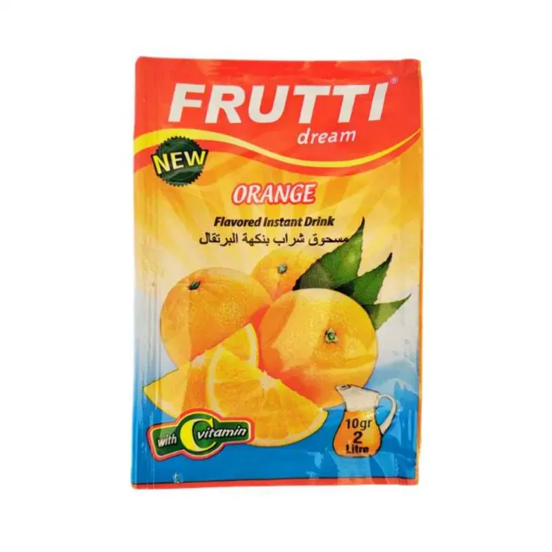 Refresco de sobre. Sabor naranja