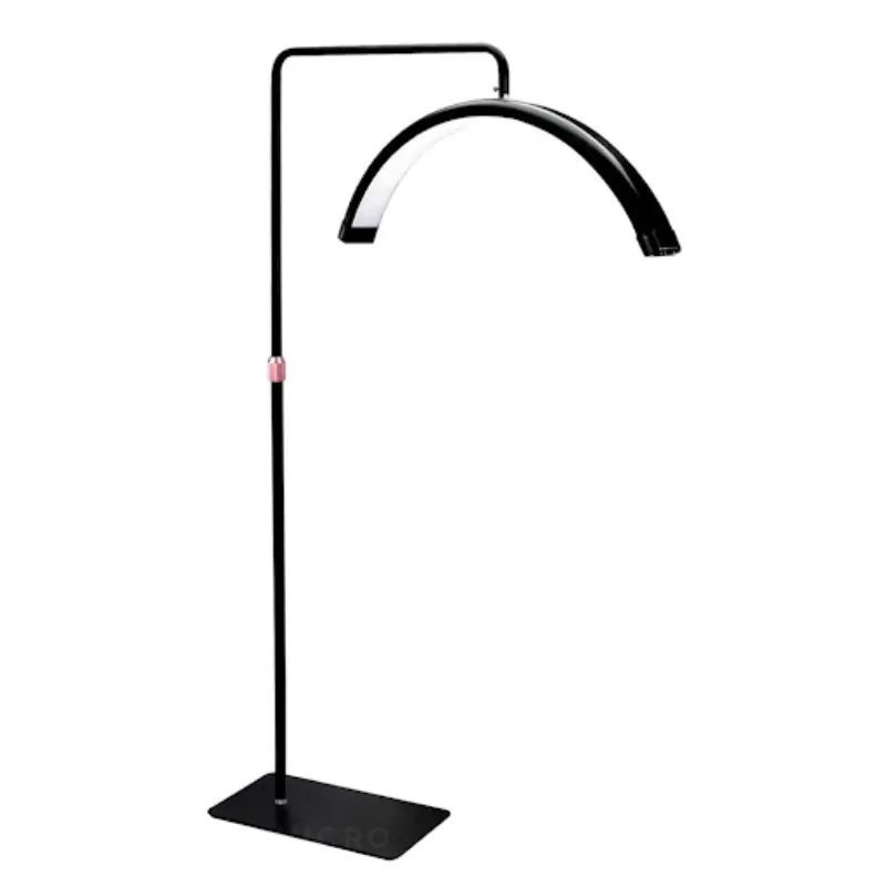Lámpara media luna de pedestal 