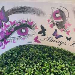 sticker de pared para lashistas 