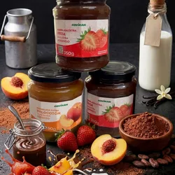 Mermeladas Extra (sabor melocotón y fresa)