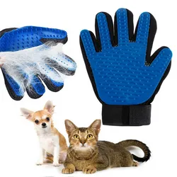 “Guante cepillo masajeador” para perros y gatos 