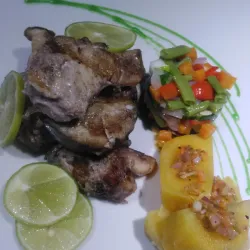 Rueda de pescado a la parrilla