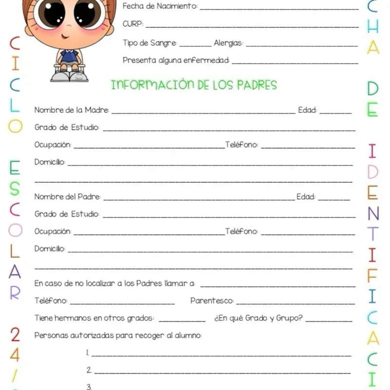 📝 Ficha de Identificación del Alumno 🧒📝