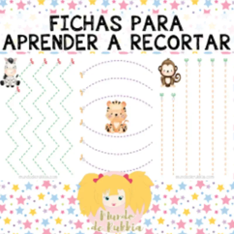 Fichas para aprender a recortar✂️