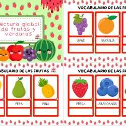 📘 Lectura Global de Frutas y Verduras🍉🍇🍍🍎🫑🥕🥬