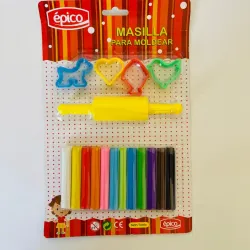 Plastilina Sintética con Rodillo y Molde