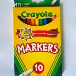 Plumones 10 unidades punta fina