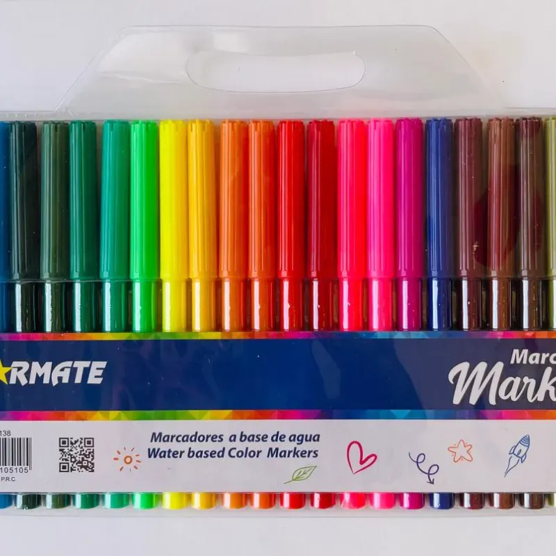 🌟🖍️ Plumones Colores Brillantes – 24 uds 🎨✨