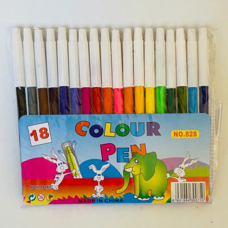 Plumones de 18 unidades 