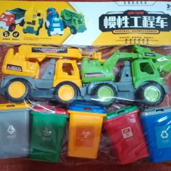 Set de Grúa con Cesto de Basura 🏗️🗑️