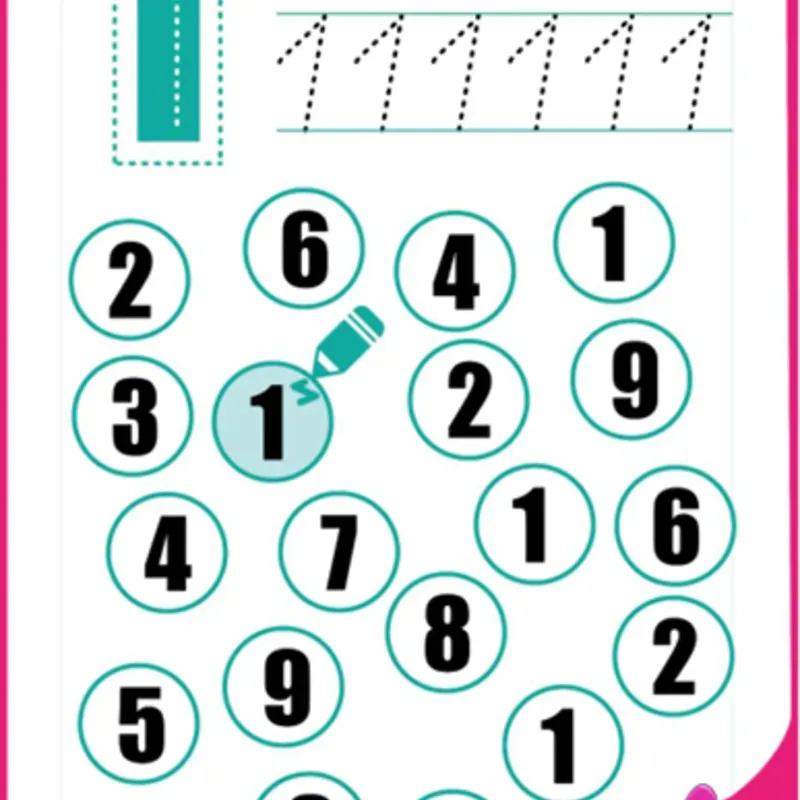 🔢🎨 Traza los Números 1-10 y Colorea