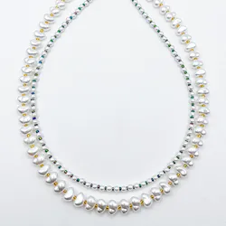 Collar de perlas y cuentas 