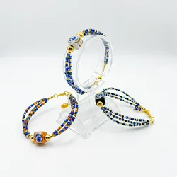 Pulsera con entrepieza de cerámica 