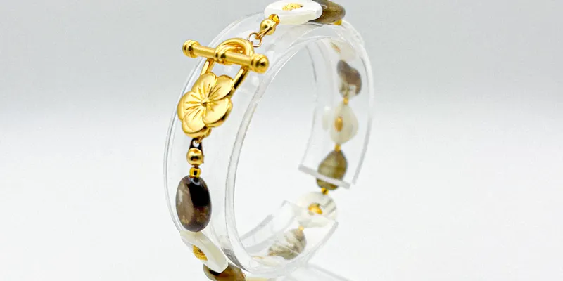 Pulsera de ágata y nácar