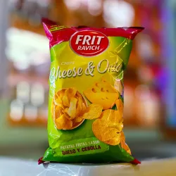 Papas fritas de queso y cebolla