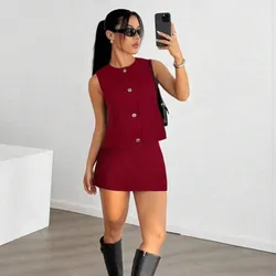 Conjunto Chaleco y Falda❤️