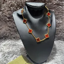 Gargantilla Van Cleef (Gold and Red)