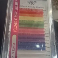 Pestañas pelo a pelo Clásicas de colores