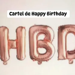 Cartel de happy birthay