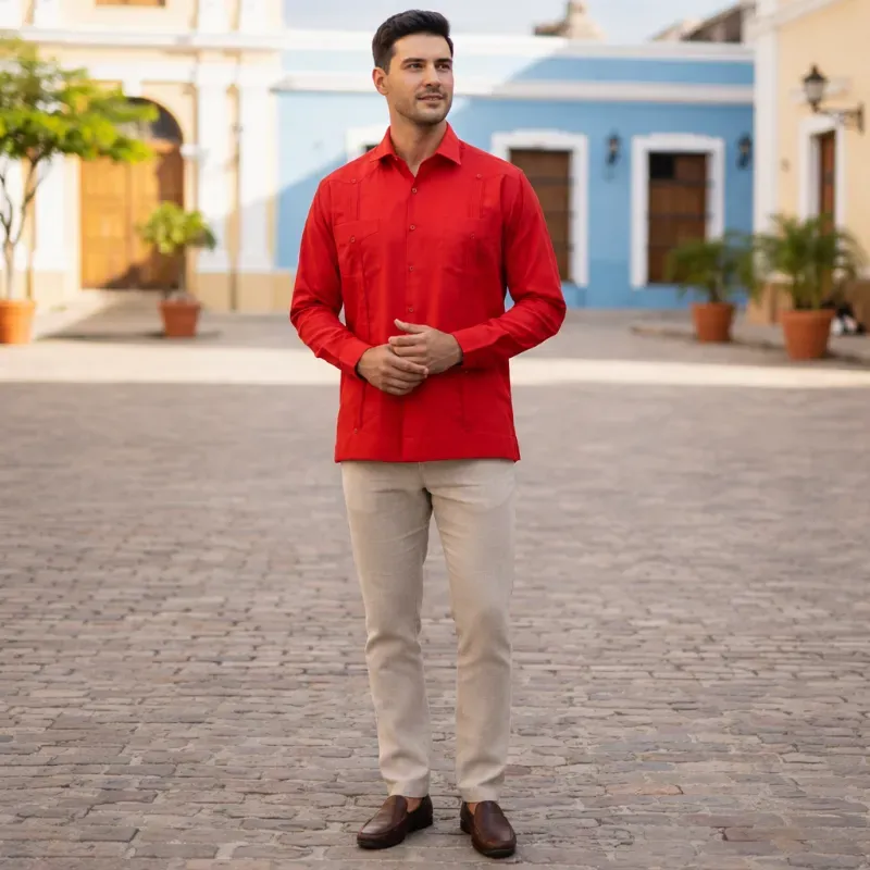 Camisa Guayabera de hilo.
