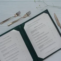 Carta menú de 2 hojas