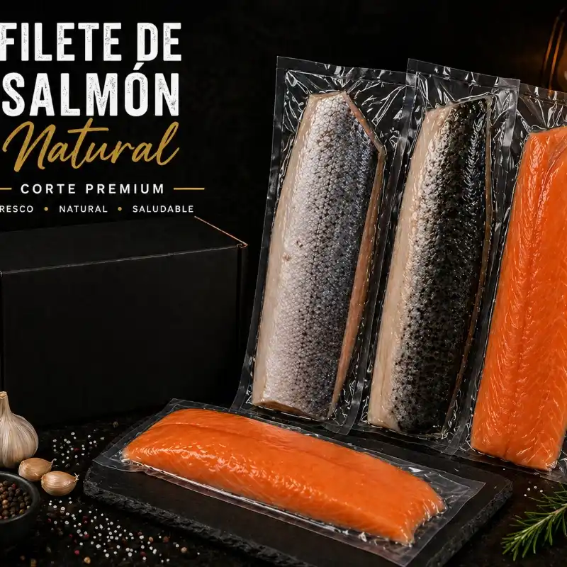 Filete de Salmón Natural ($5.99 la Libra) Premium (3.60 Libras)