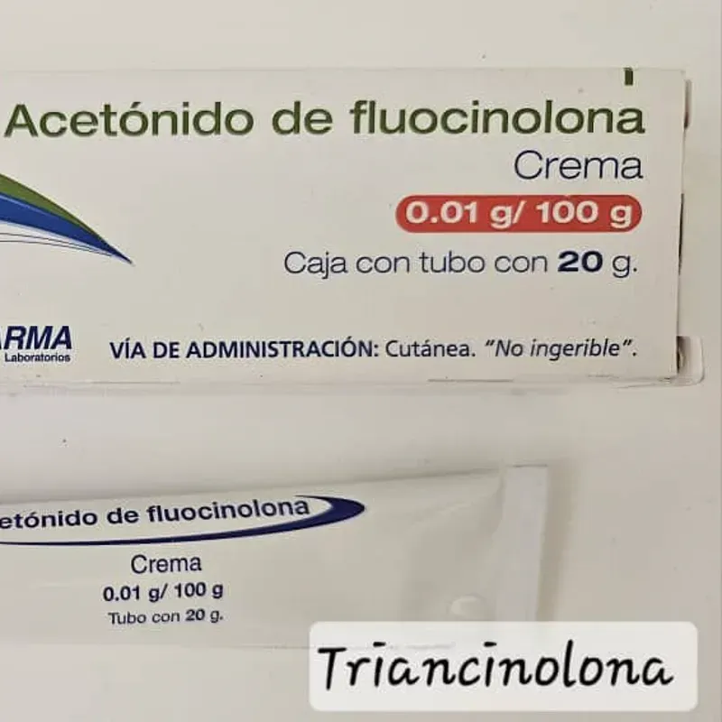 Acetónido de Fluocinolona (Triancinolona Mexicana) Caja con Tubo con 20 gramos 