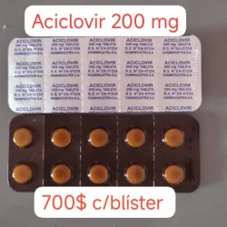Aciclovir de 200 mg de 10 Tabletas 
