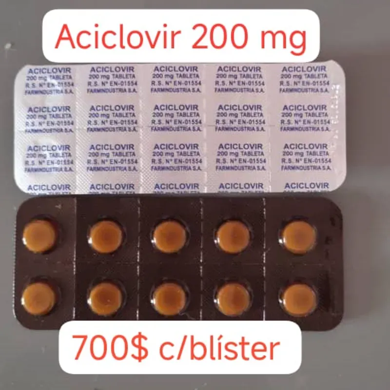 Aciclovir de 200 mg de 10 Tabletas 