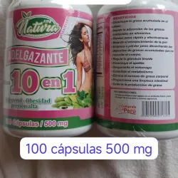 Adelgazante 10 en 1 de 500 mg de 100 cápsulas 