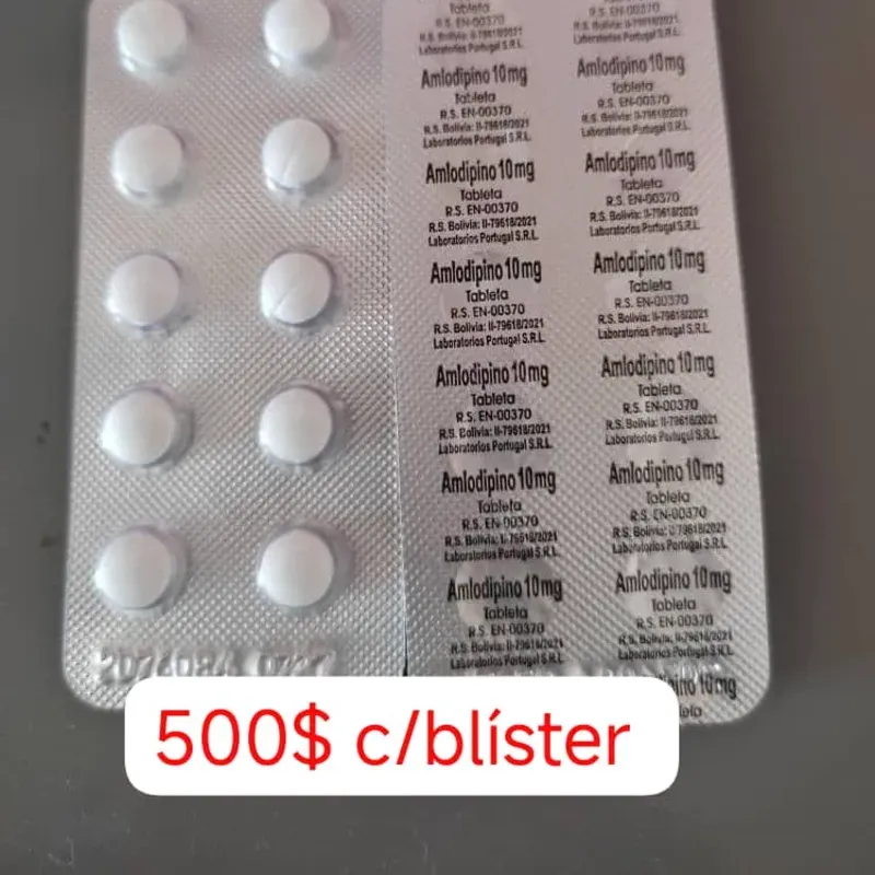 Amlodipino de 10 mg de 10 Tabletas 