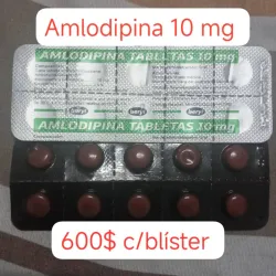 Amlodipino de 10 mg de 10 Tabletas 