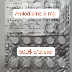 Amlodipino de 5 mg de 10 Tabletas 