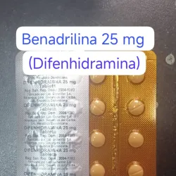 Benadrilina de 25 mg de 10 tabletas