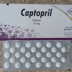 Captopril de 25 mg de 30 tabletas 