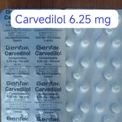 Carvedilol de 6.25 mg de 30 tabletas