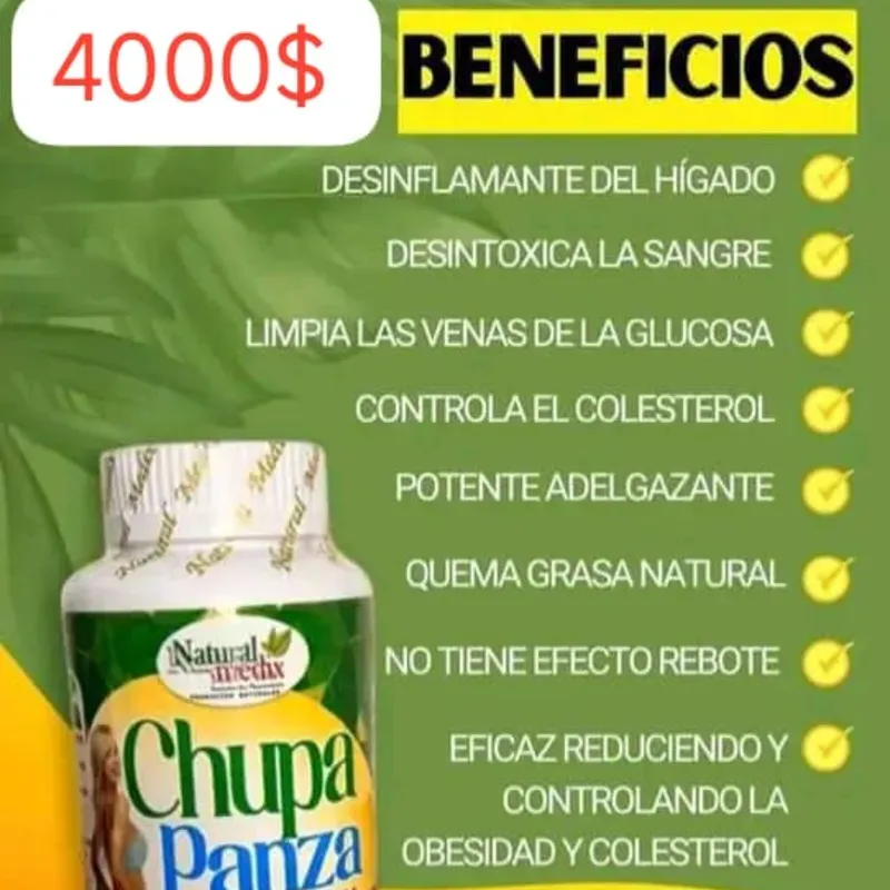 Chupa Panza (Quema Grasa) de 500 mg de 100 Cápsulas 