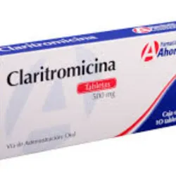 Claritromicina de 500 mg de 7 Tabletas 