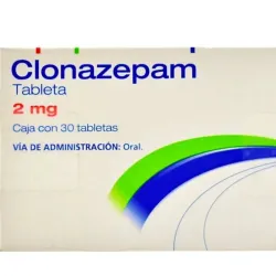 Clonacepam de 2mg de 10 tabletas 