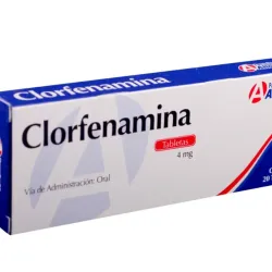 Clorfenamina de 4 mg de 20 tabletas 