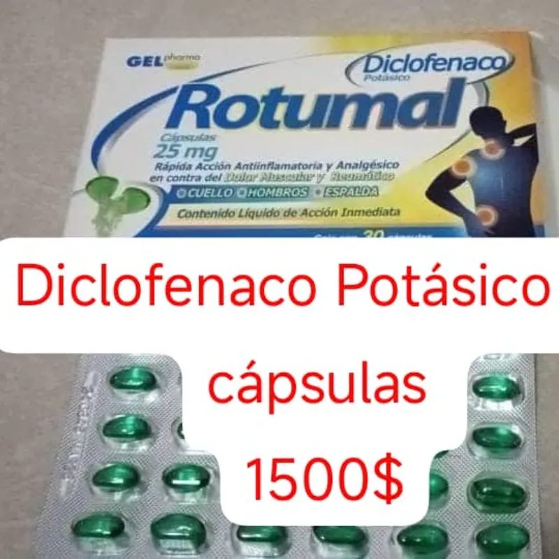 Diclofenaco Potásico 25 mg de 30 Cápsulas 