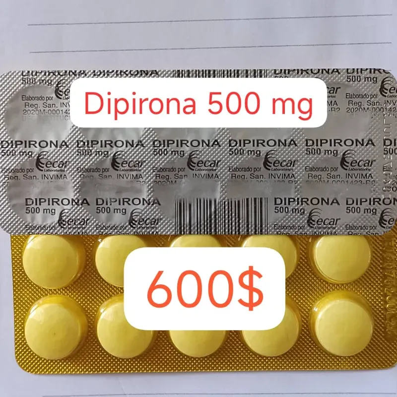 Dipirona de 500 mg de 10 Tabletas 